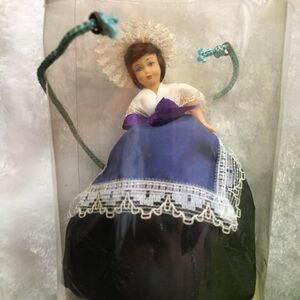 Elegant Vintage Doll Blue and Black